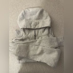 Lululemon full zip scuba. Size 0. Color Heather grey